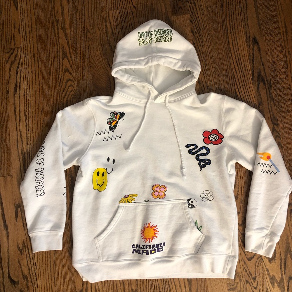 skate all over graphic oversized hoodie 🛹🍄